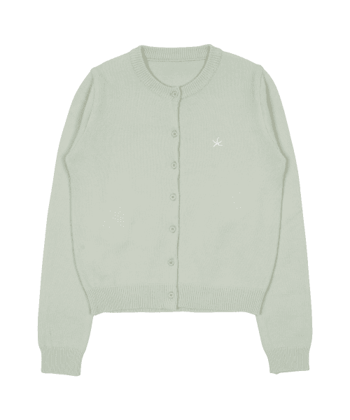 TCM mini logo knit cardigan (mint)