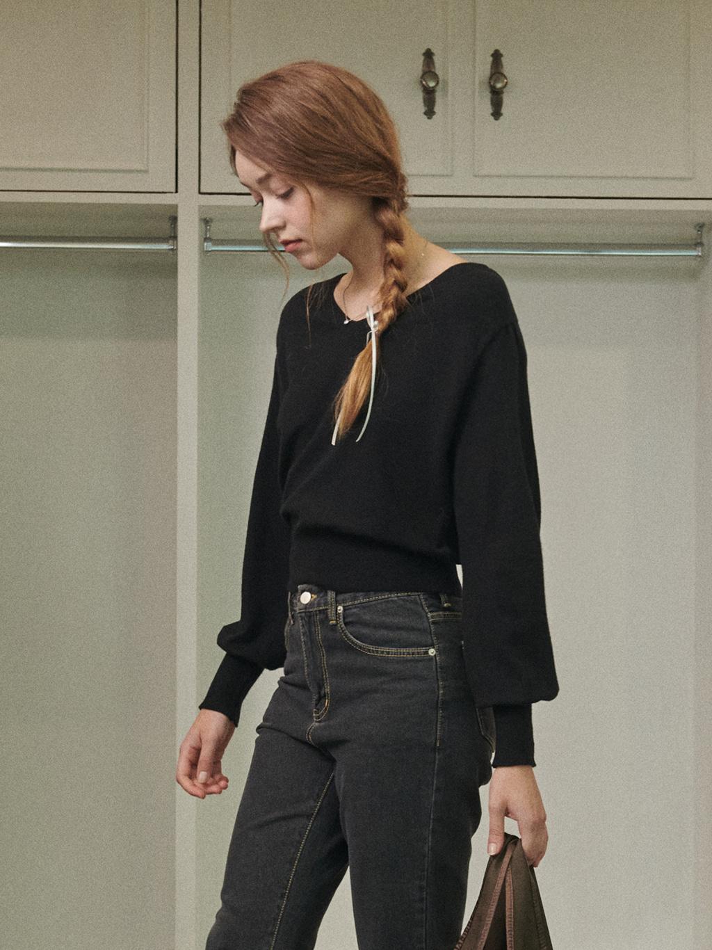 Emma Puff Knit (Black)