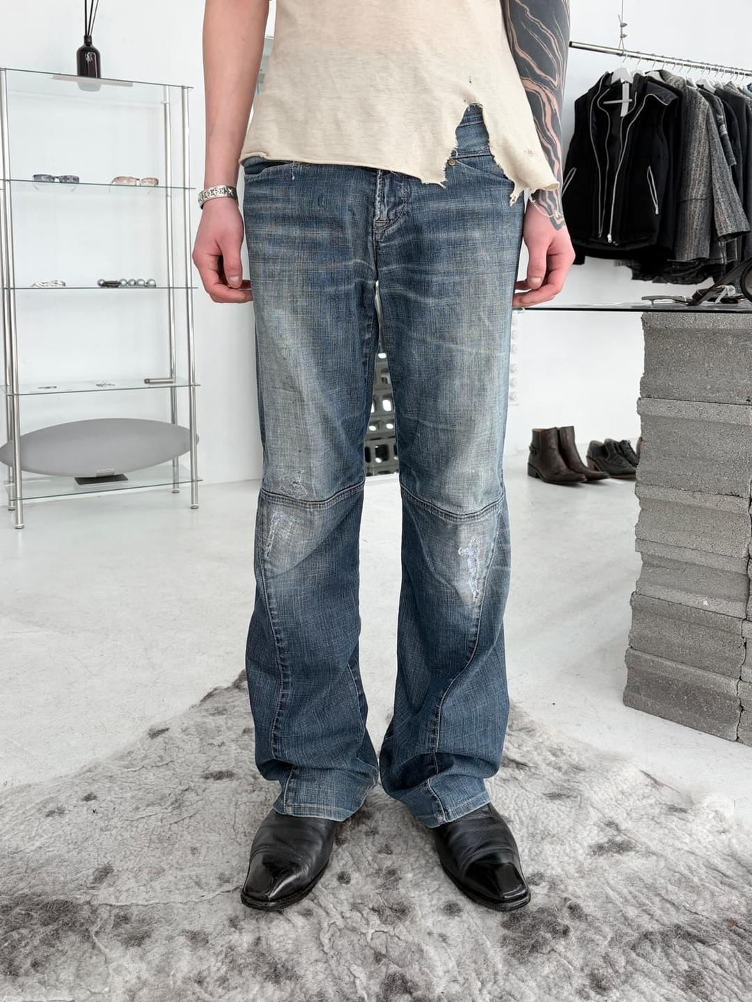 2000‘s 저버드 커브드 패널 데님 팬츠 | 후루츠패밀리