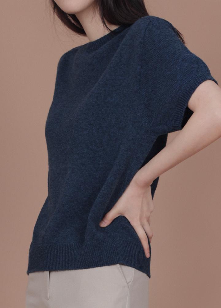 [얼리버드 20%] [웰메이드] 캐시미어 블렌드 홀가먼트 반팔 니트