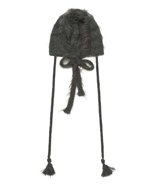 Strap Fur Hat [Charcoal]