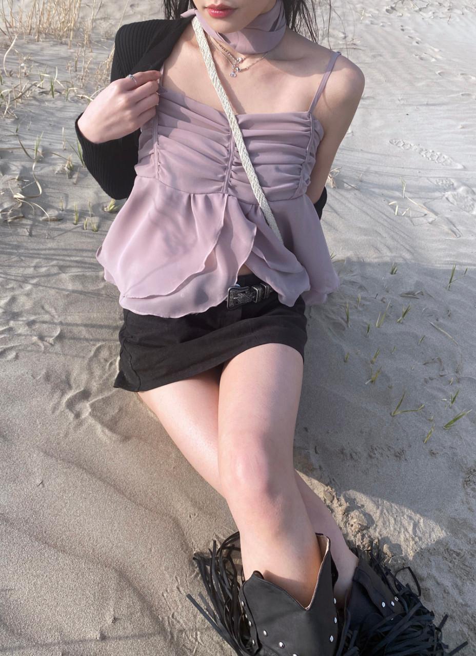 tulip sleeveless (rose/black)