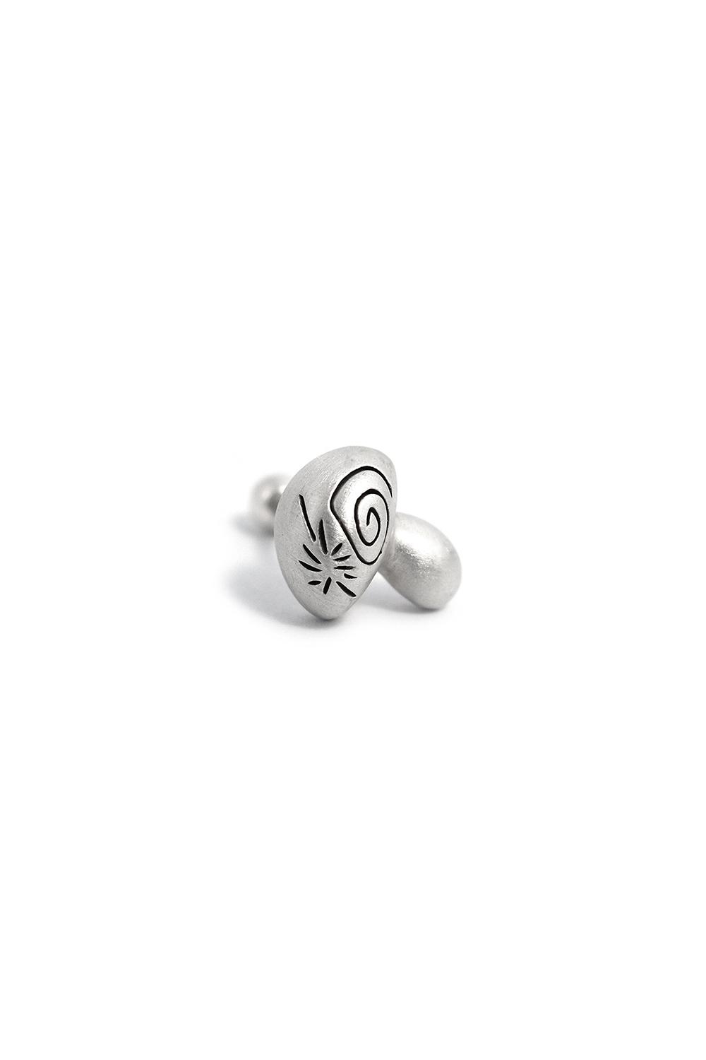 Planet mushroom earring