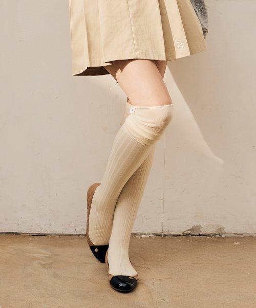 See through over knee socks (IVORY)