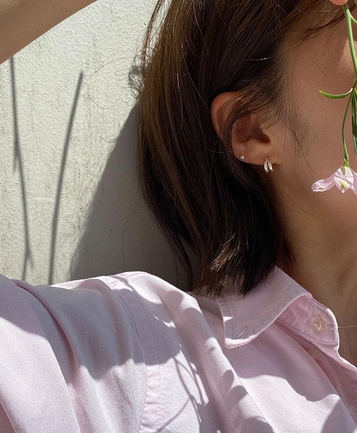 💚주문폭주💚[5차 재입고][925 silver] deux.silver.122 / lien earring (2 color)