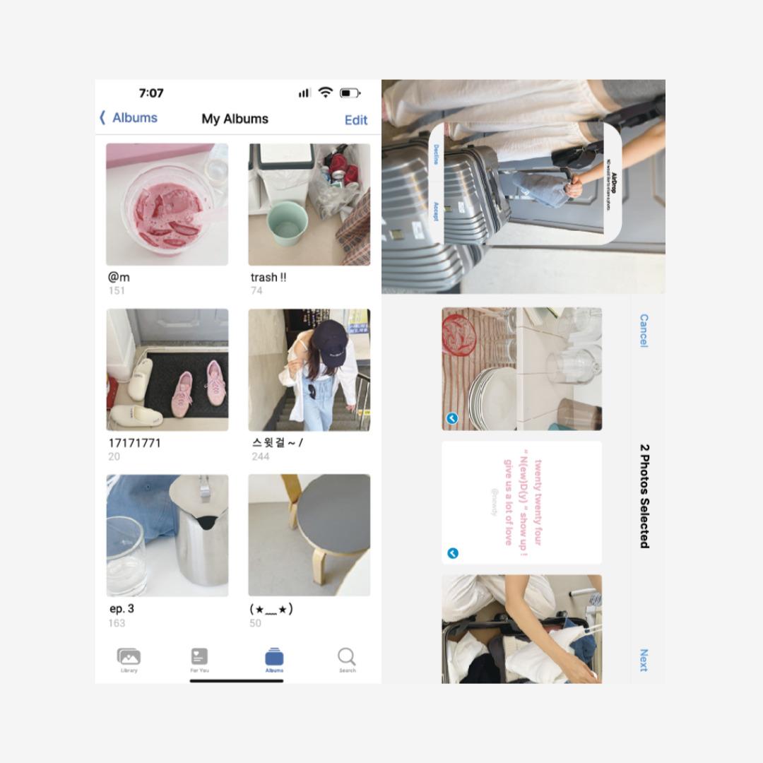 Album zip 오브제 스크랩 다꾸 리무버블 스티커