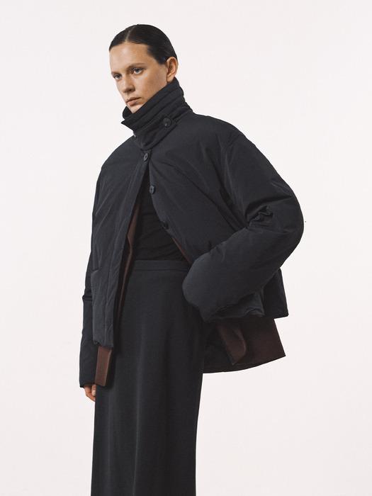 테일러드 웨이 구스 다운 숏패딩_BLACK