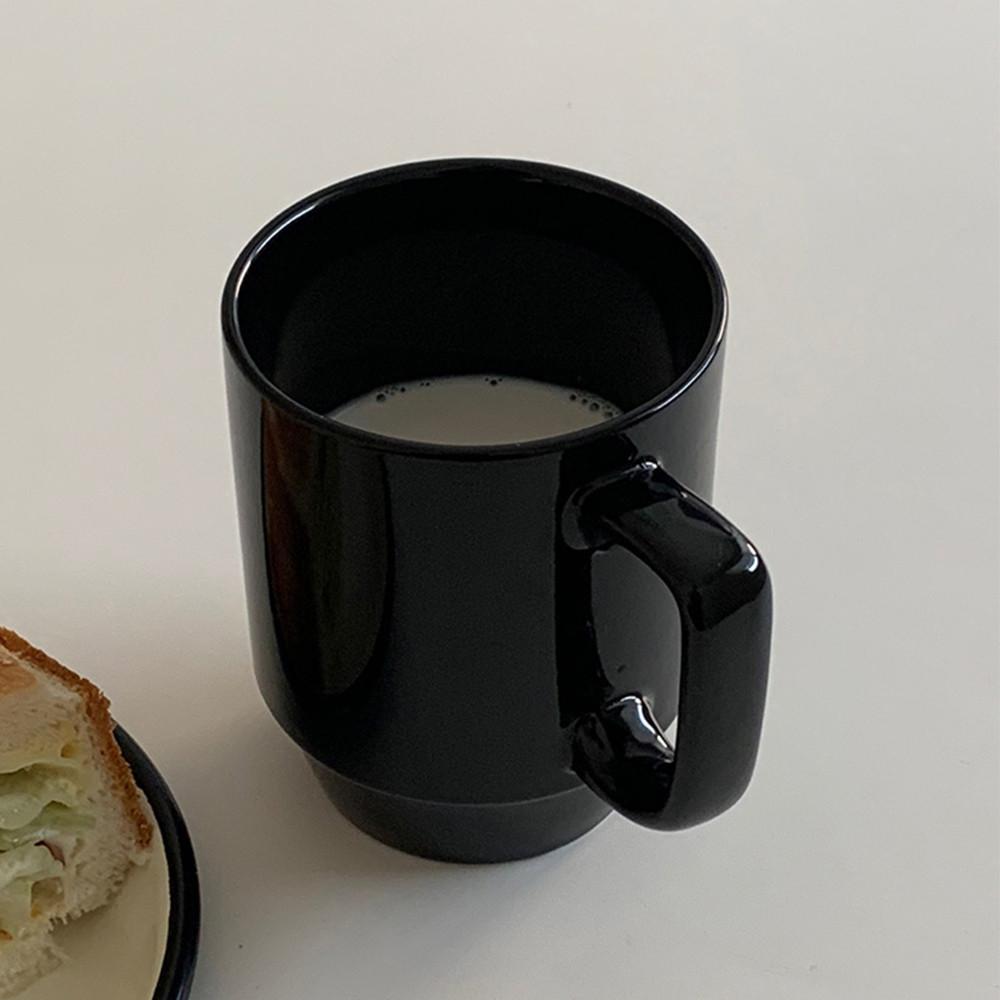 더블 머그컵 블랙