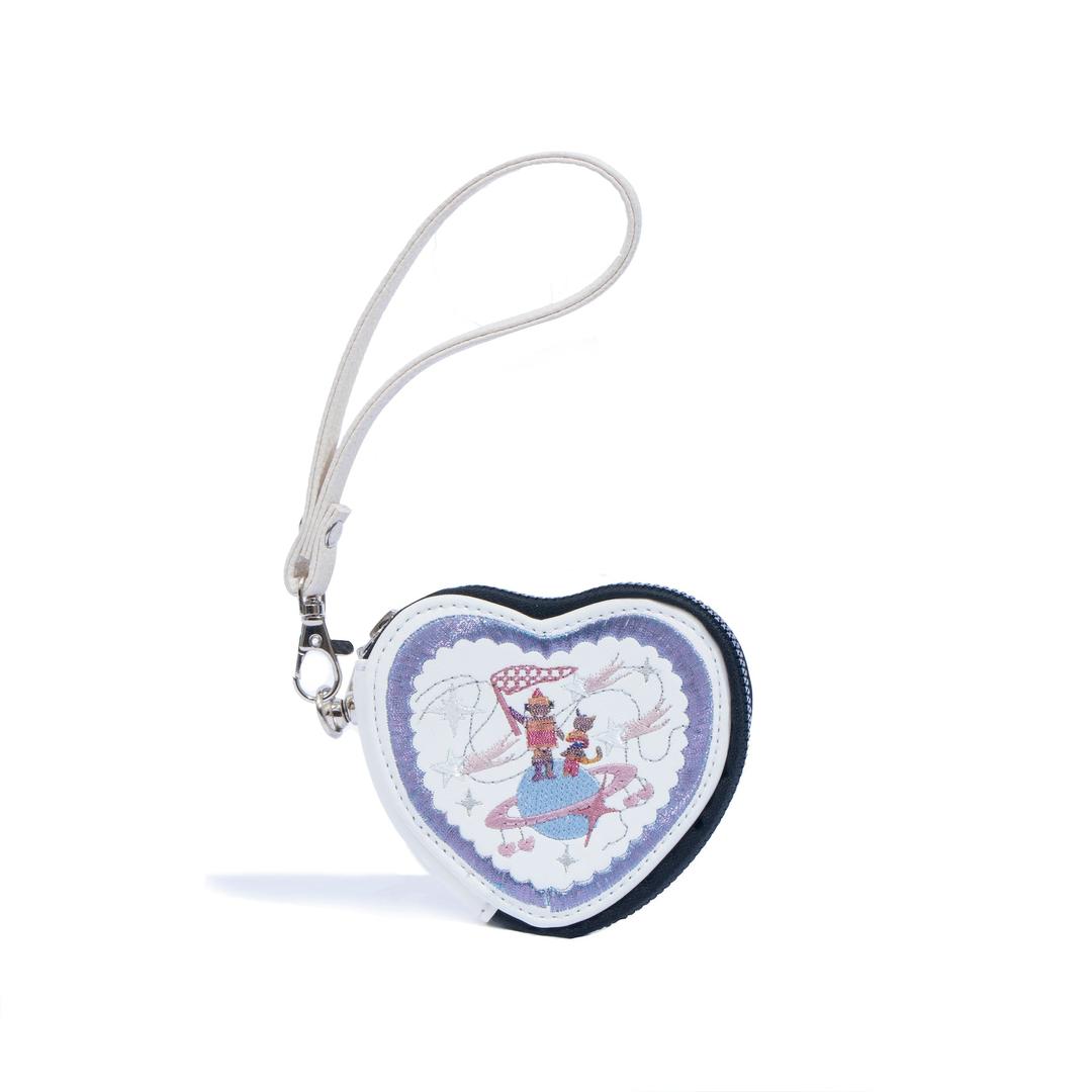 Heart Shaped Coin Purse - White