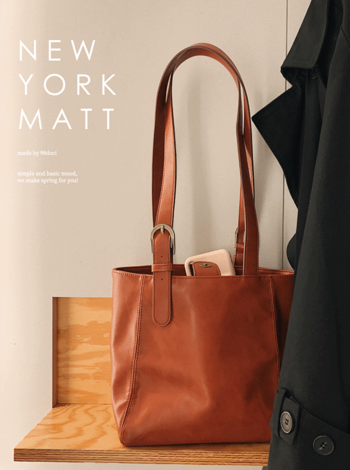 [98project/7천개돌파] 뉴욕 매트 숄더 백  - 2 color