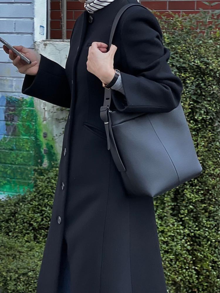 소 가죽 레브 벨트 스트랩 숄더백 직장인 출근 아이패드 수납 가방 163