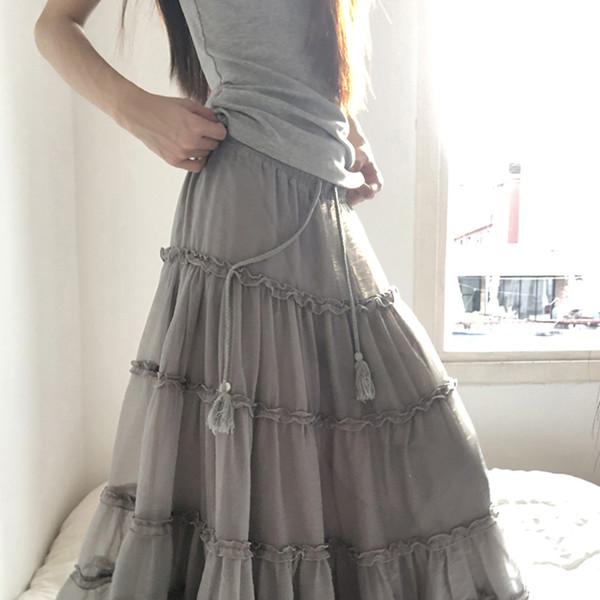 Cloudy Flow Long Skirt