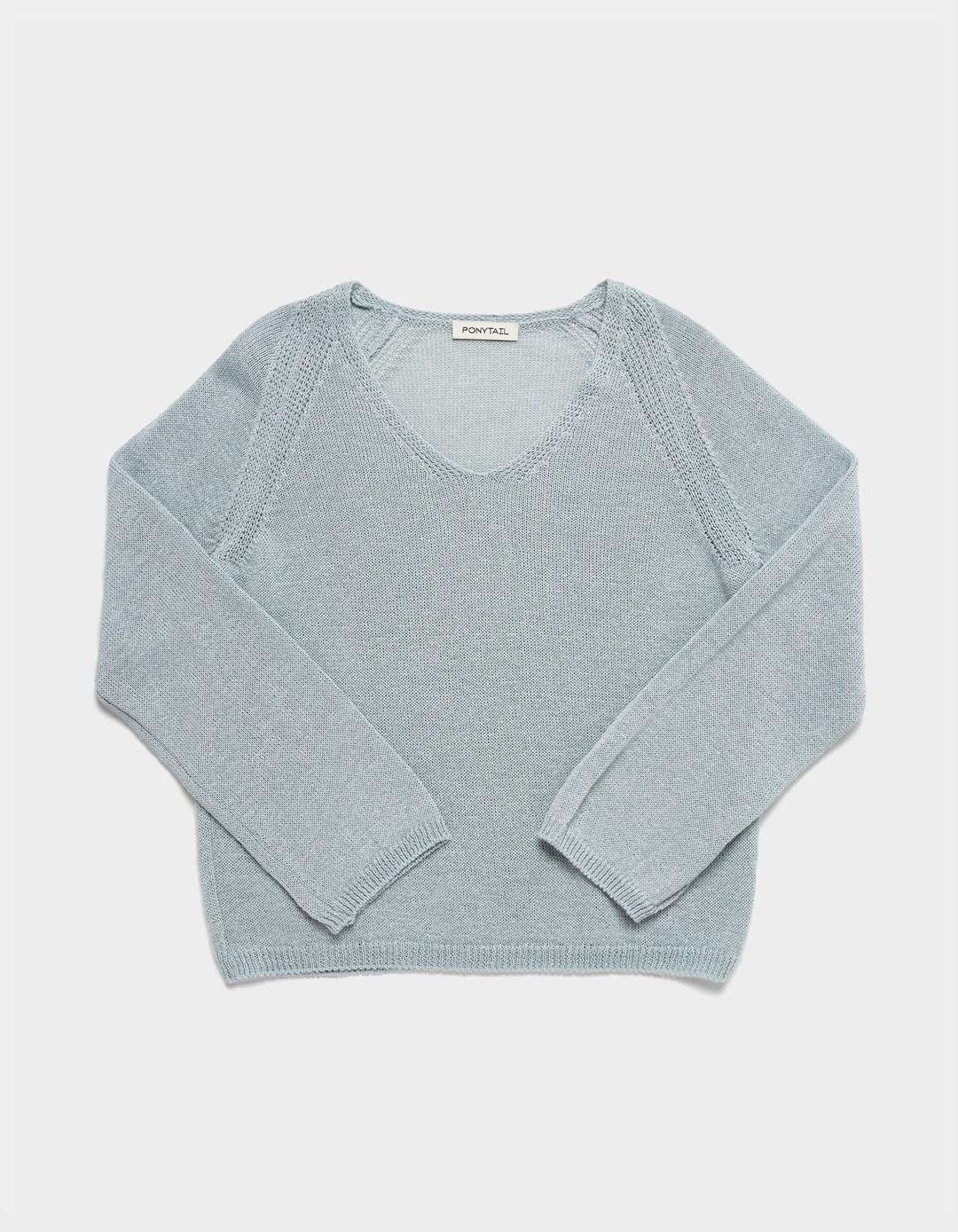 [자사몰 회원 30% 할인가] Paper Yarn Long Sleeve Knit (Jade)