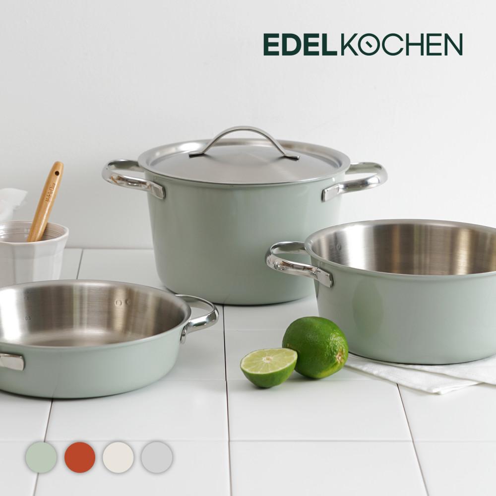 에델코첸 착착 통5중 스텐 냄비세트 3종 인덕션 인덕션용 16