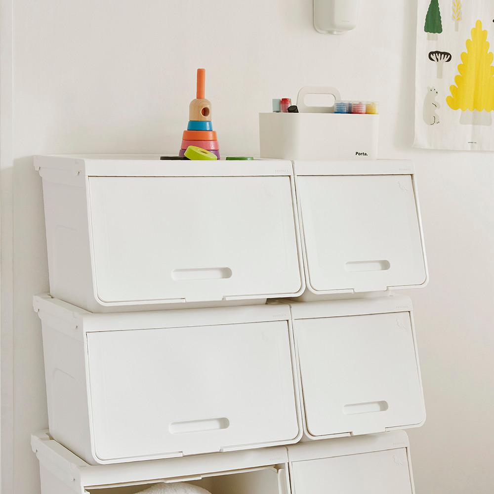 2+2 반함 오픈 수납함 펜트리 수납함 속옷정리함 슬라이딩 리빙박스 아기 옷 기저귀 정리함