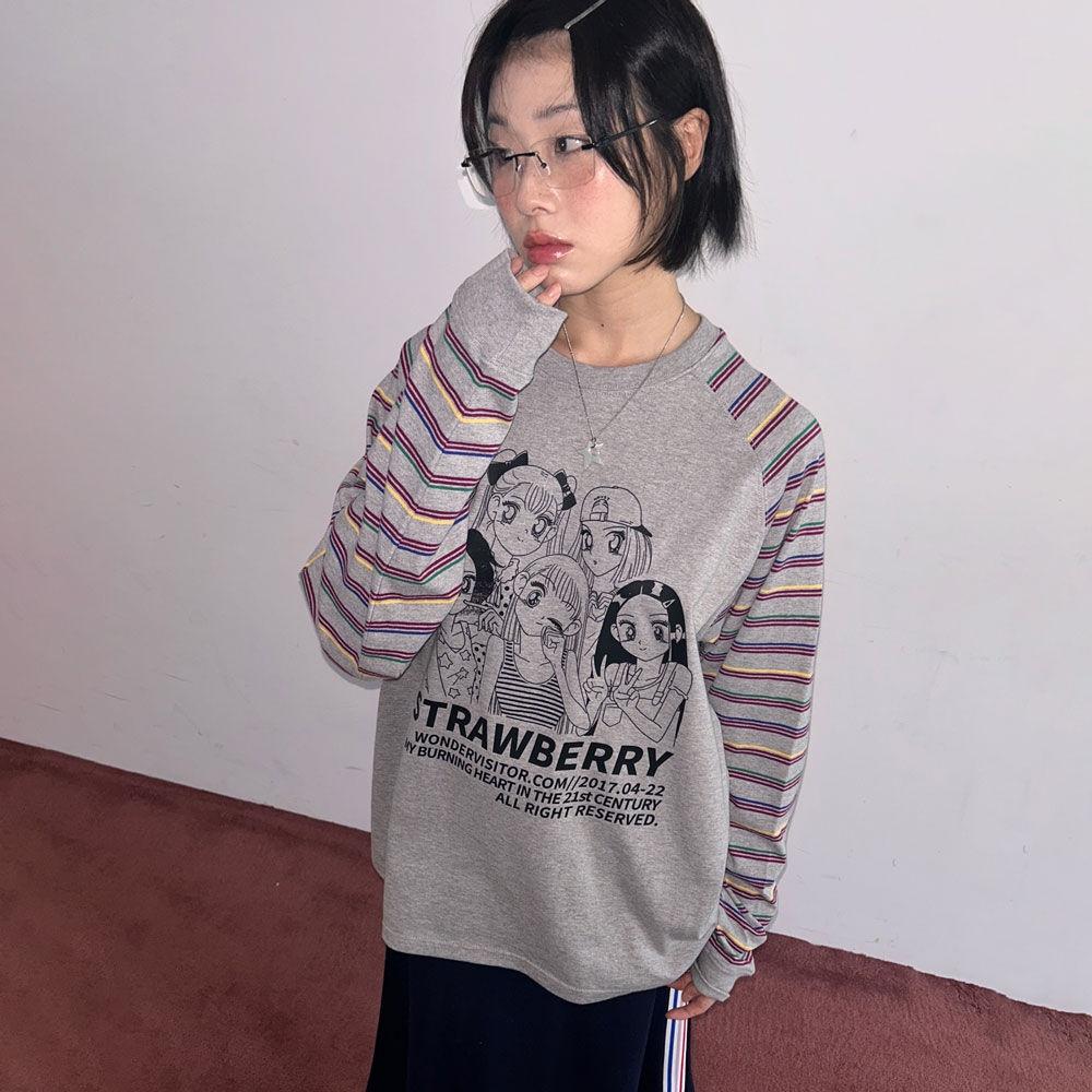 Girls-PEN Raglan LS-T [Melange grey]
