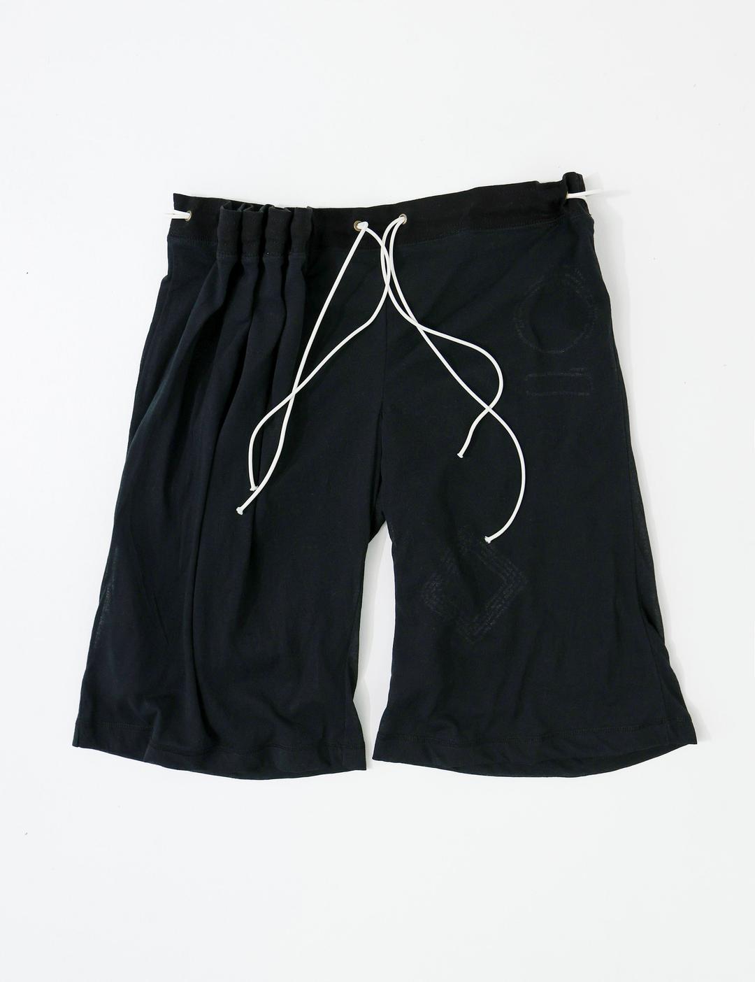 Curtain half pants (black)
