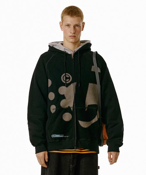 Dot-Com Zip-Up Hoodie Black