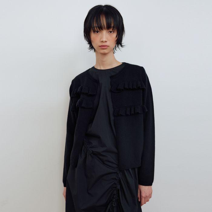 FRILL CARDIGAN_BLACK