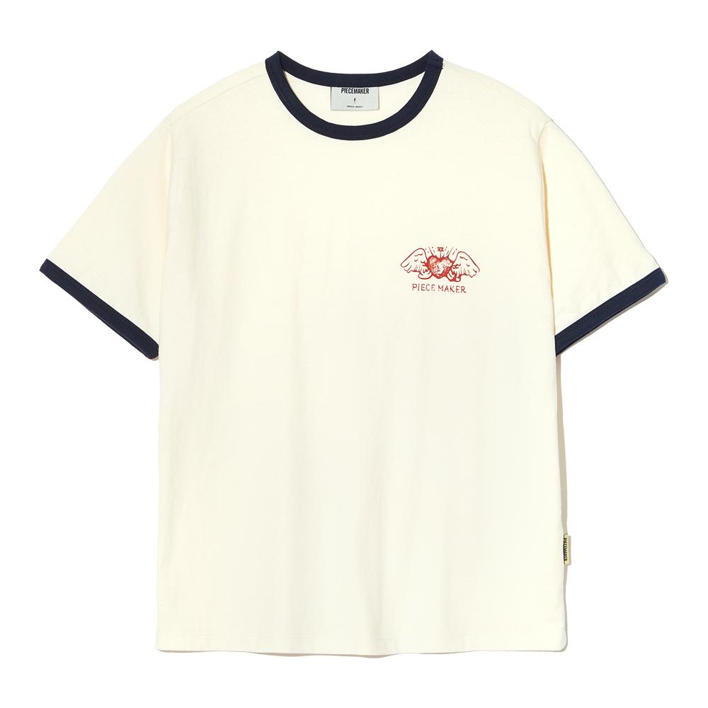 FINGER PRINT RINGER TEE (IVORY)