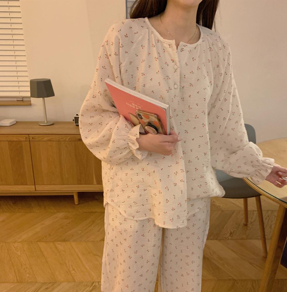 소공녀 체리 잠옷세트 파자마세트 홈웨어 실내복 여성파자마