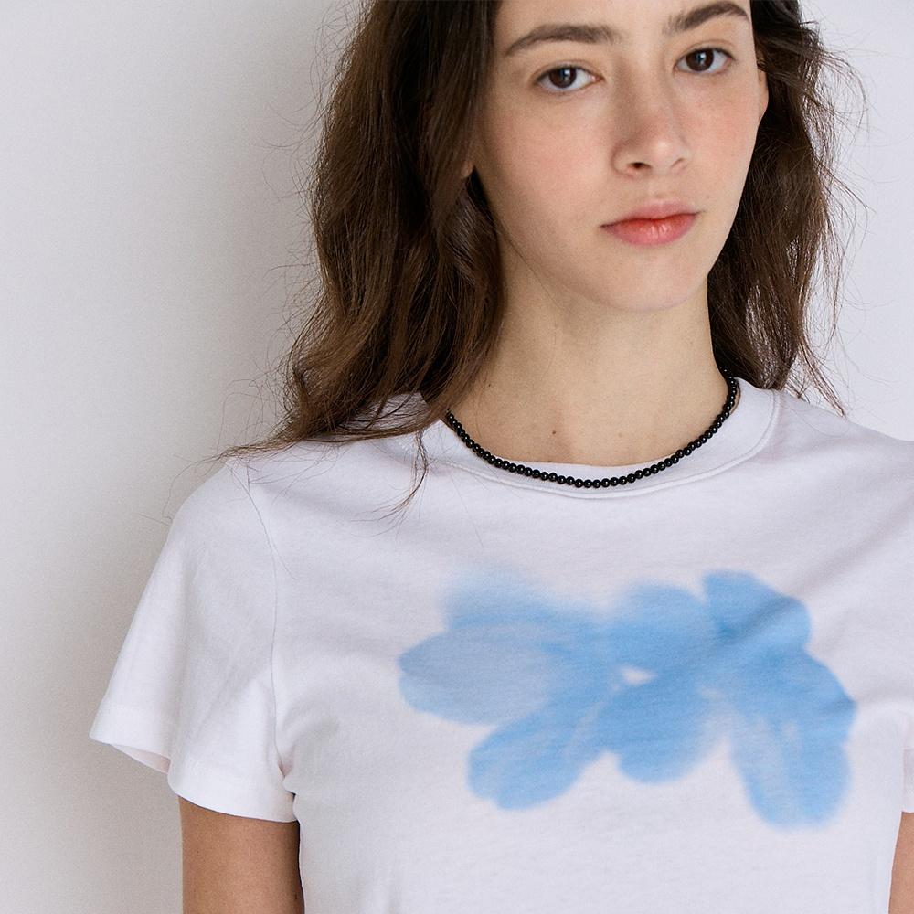 FLOWER GRAPHIC T-SHIRT_BLUE