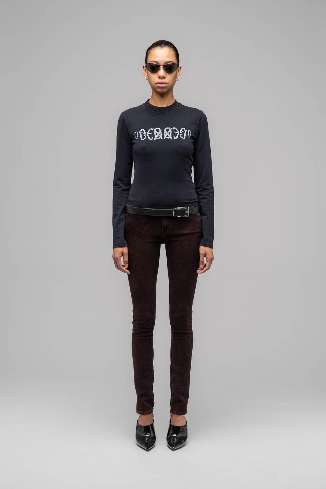 SOS 피티드 롱 슬리브 FADED BLACK