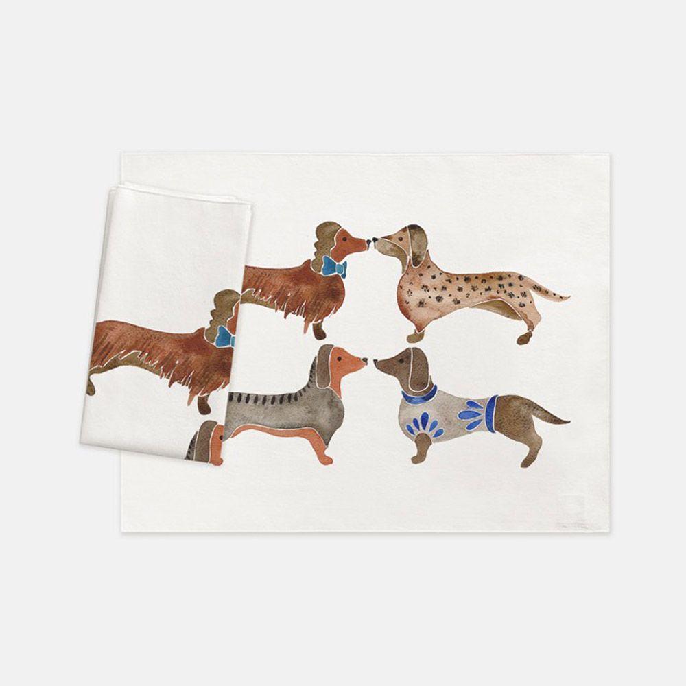 캣 코퀴예트 작가, Dachshunds 테이블매트, 키친크로스