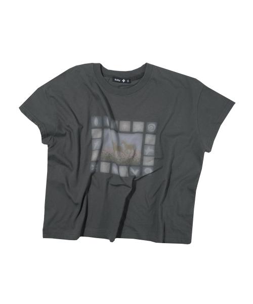피오 반소매 티셔츠 (차콜) K26QB236