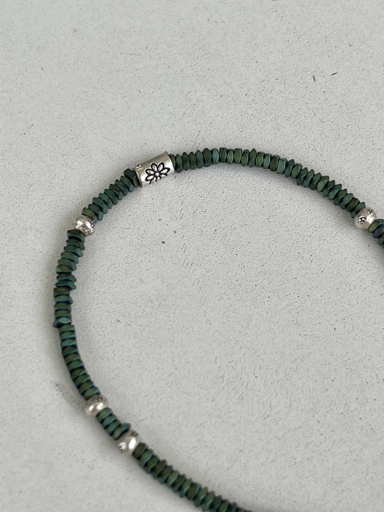 [스트링더비즈] 헤마타이트 칩 그린