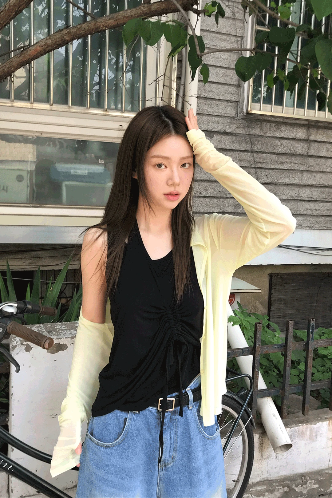 DRAWSTRING TWIST SLEEVELESS