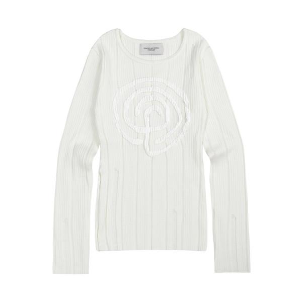 Labyrinth detroyed knit (ivory)