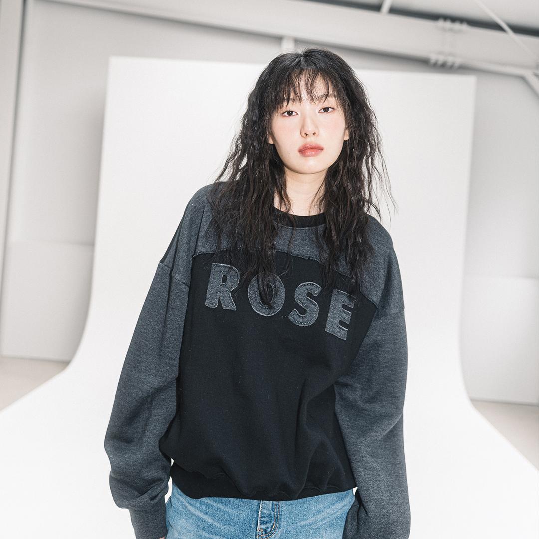 ROSE FOOTBALL SWEATSHIRT(BLACK)