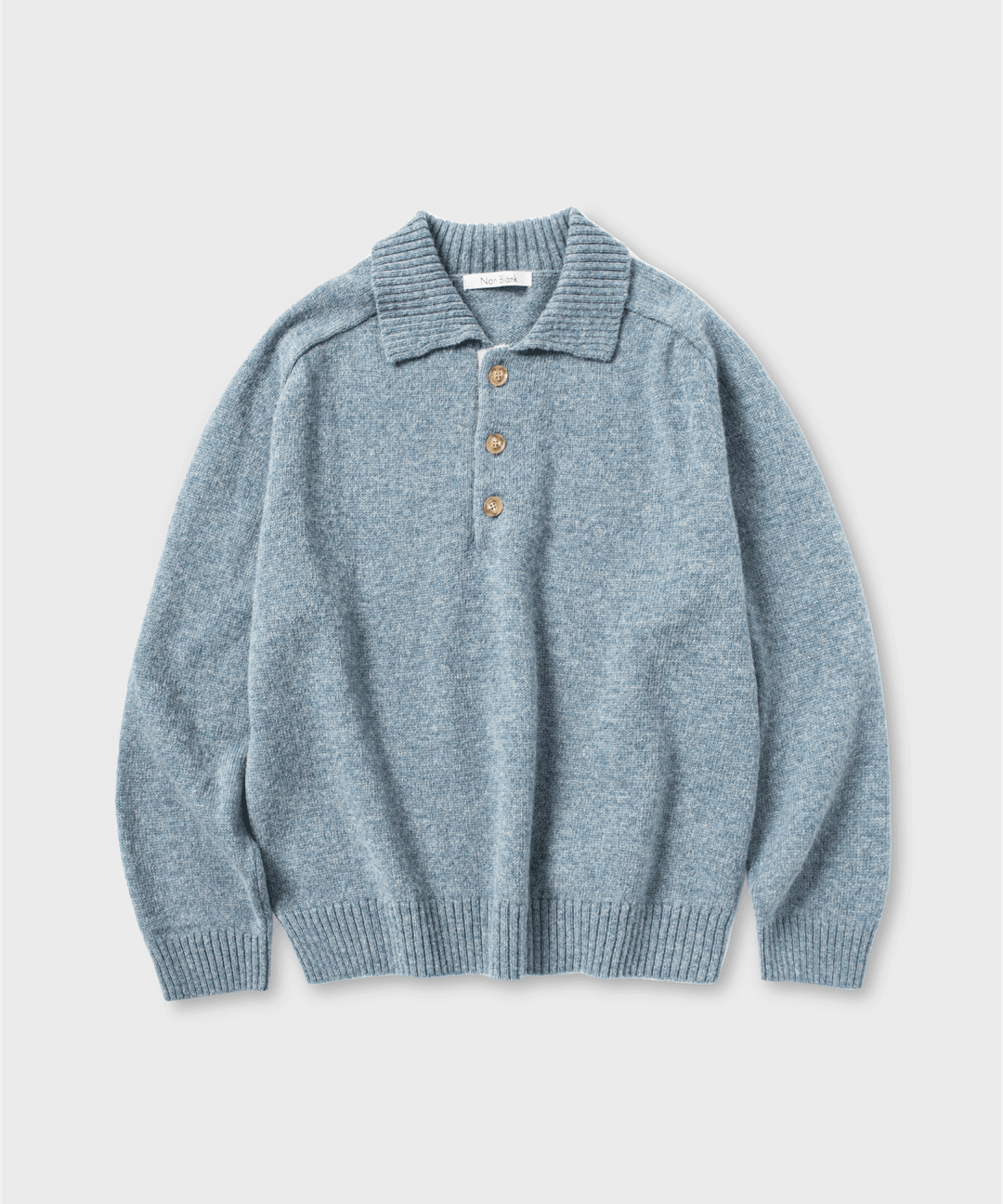 울 칼라 니트_ISLANDER BLUE