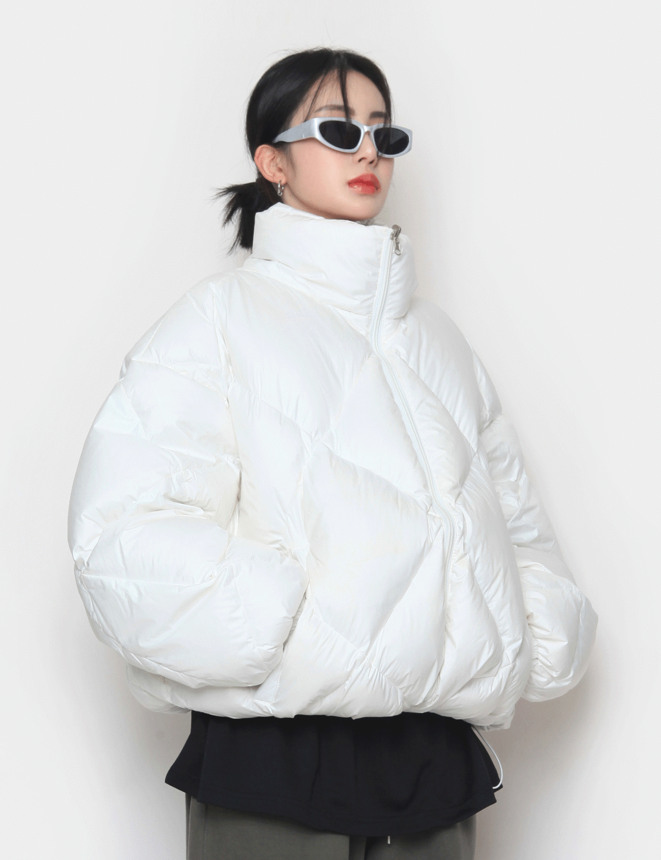 [UNISEX] 다이아 퀄팅 패딩 점퍼