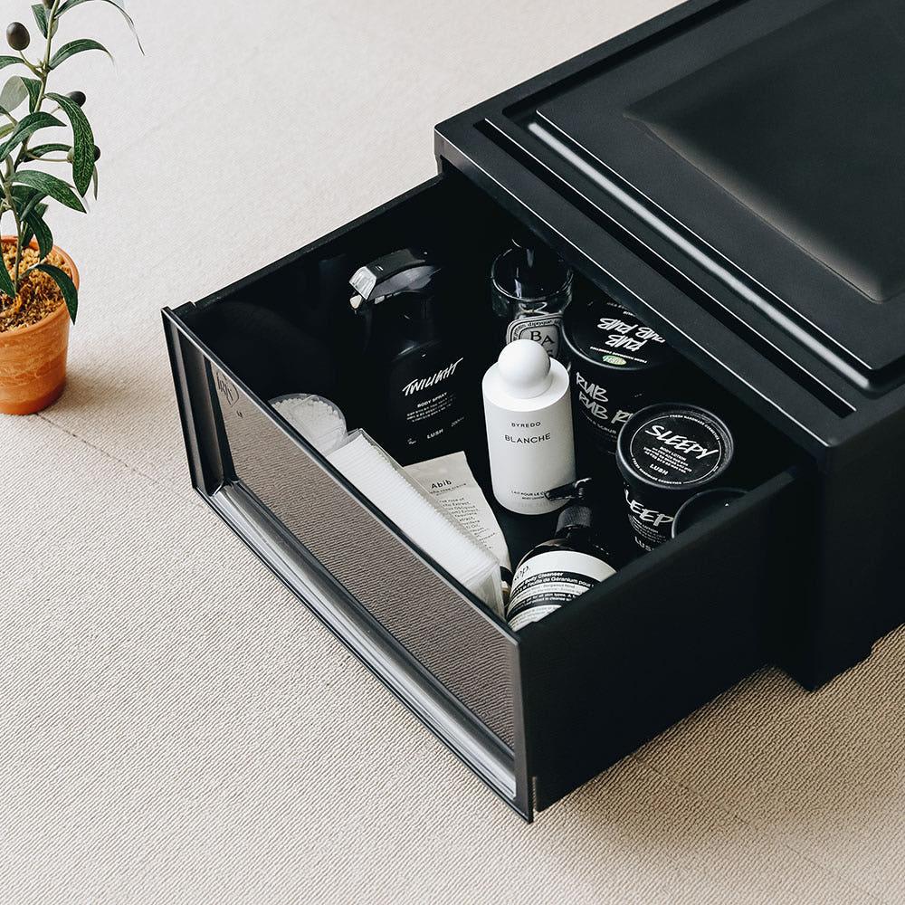 아이리스 코리아 리빙박스 옷 수납 정리함 블랙 플라스틱 베누 중형