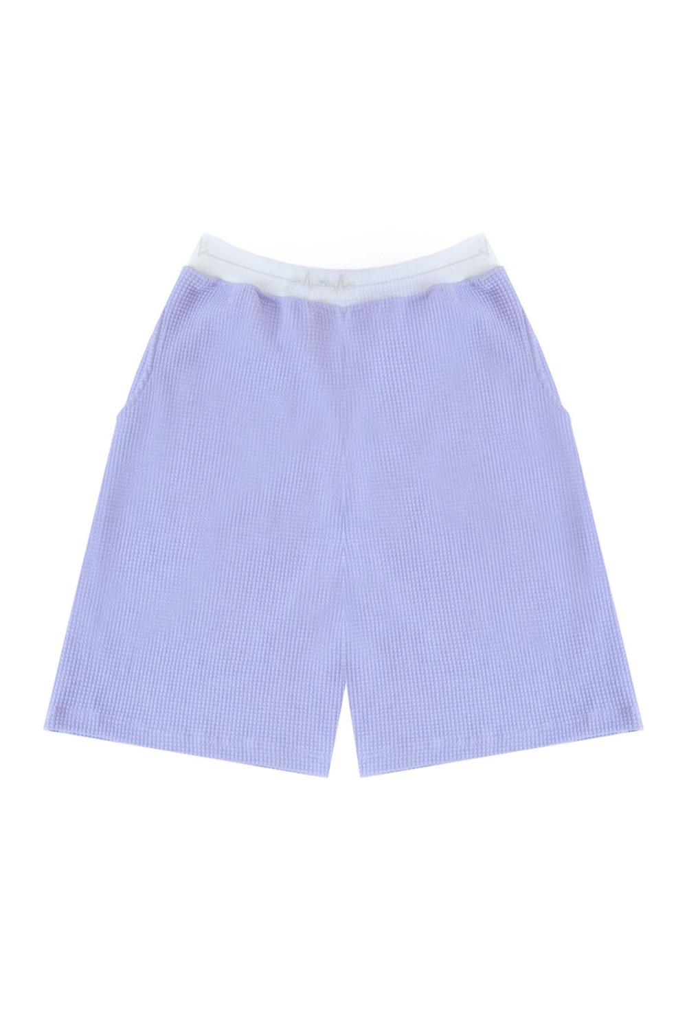 Band Waffle Bermuda Pants Lavender