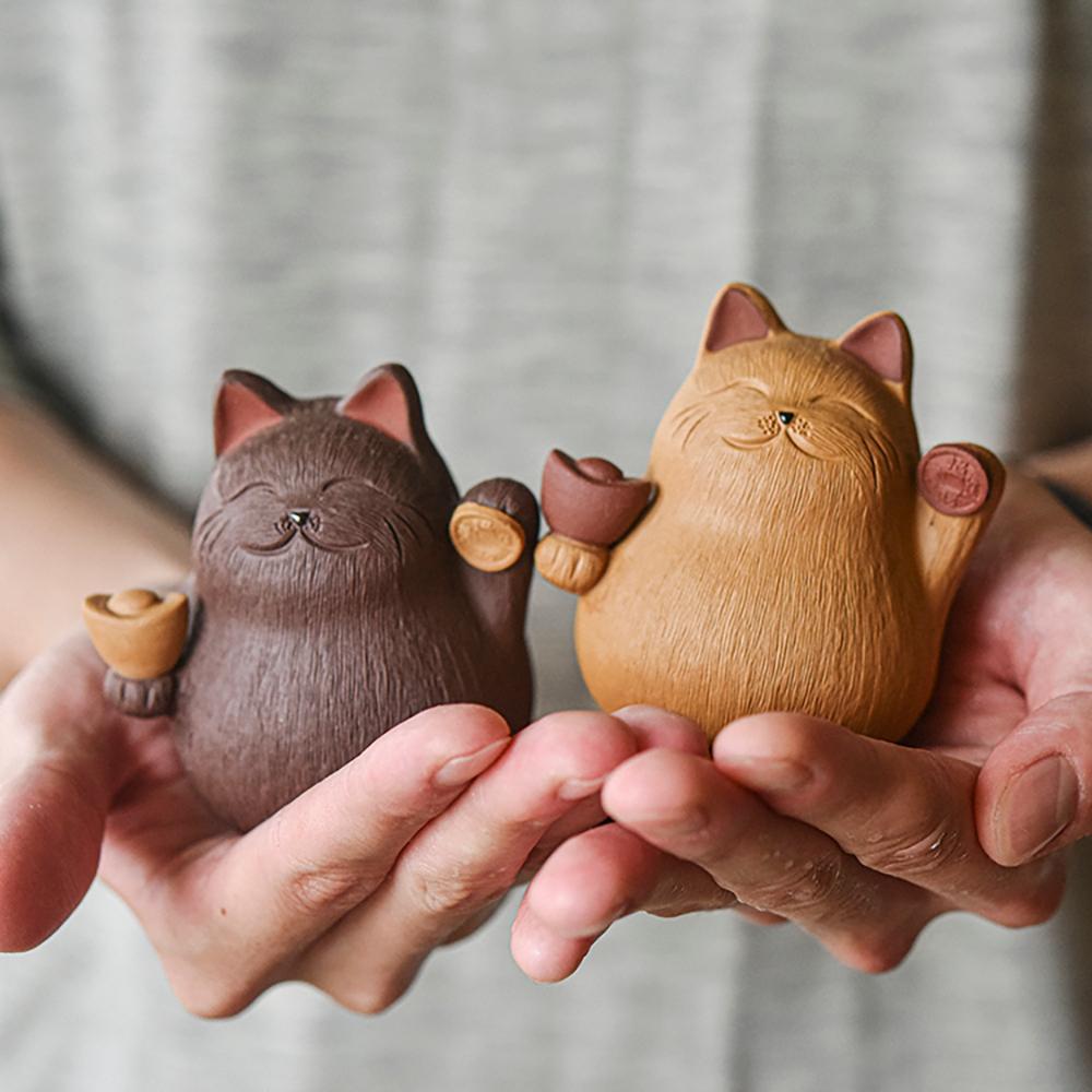 [차친구] 부부티하우스 럭키 고양이 다기 다도 차판