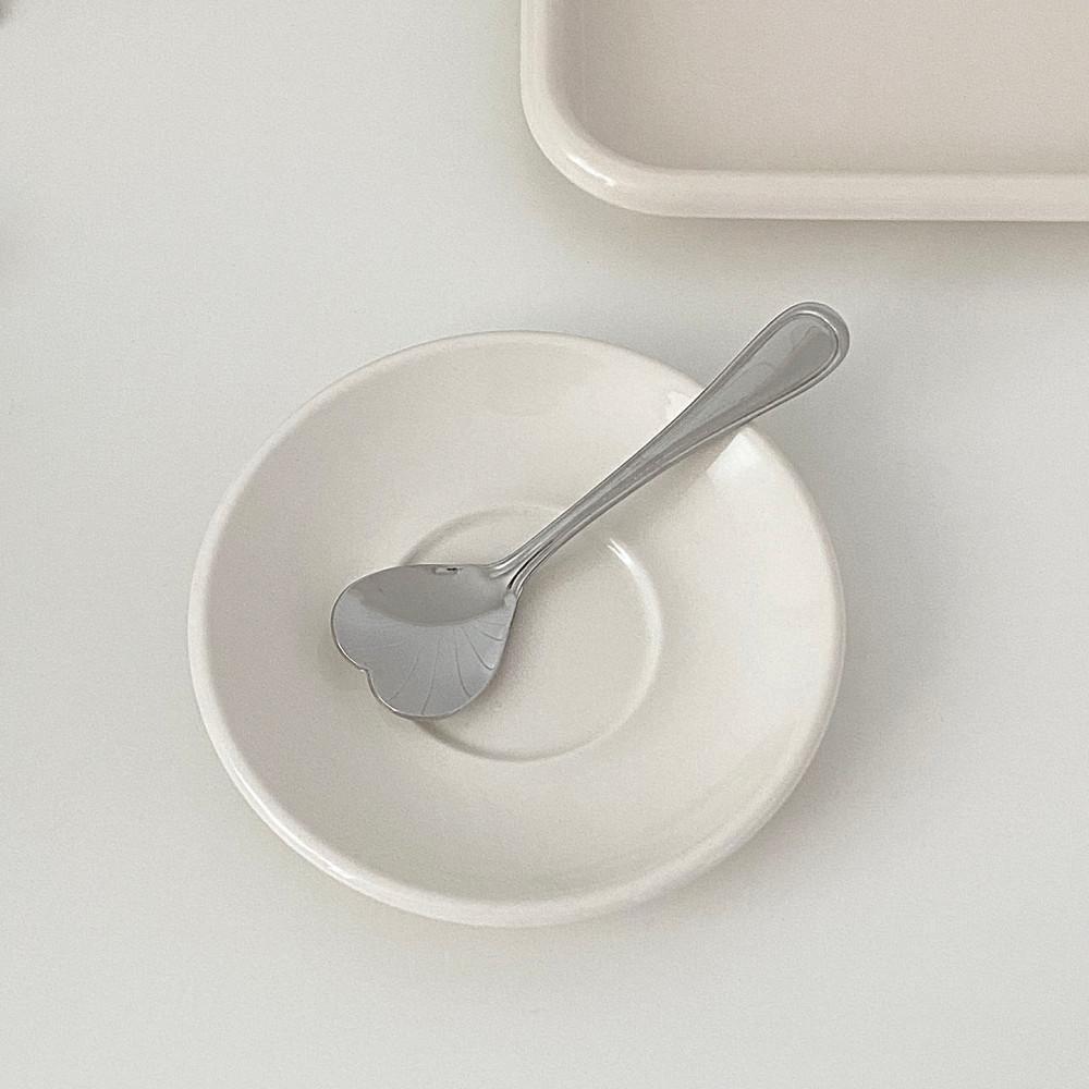 실버 하트 티스푼(아이스크림 디저트 에스프레소 요거트 스텐 스푼)
