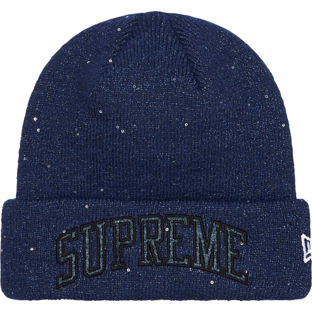 슈프림 뉴에라 메탈릭 아크 비니 네이비 Supreme New Era Metallic Arc Beanie SS23