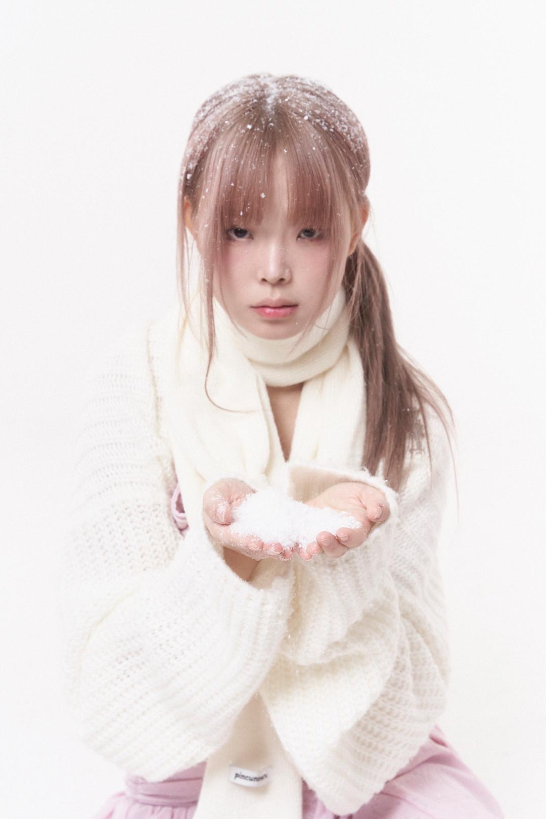 [6th] Mini ribbon muffler_ivory