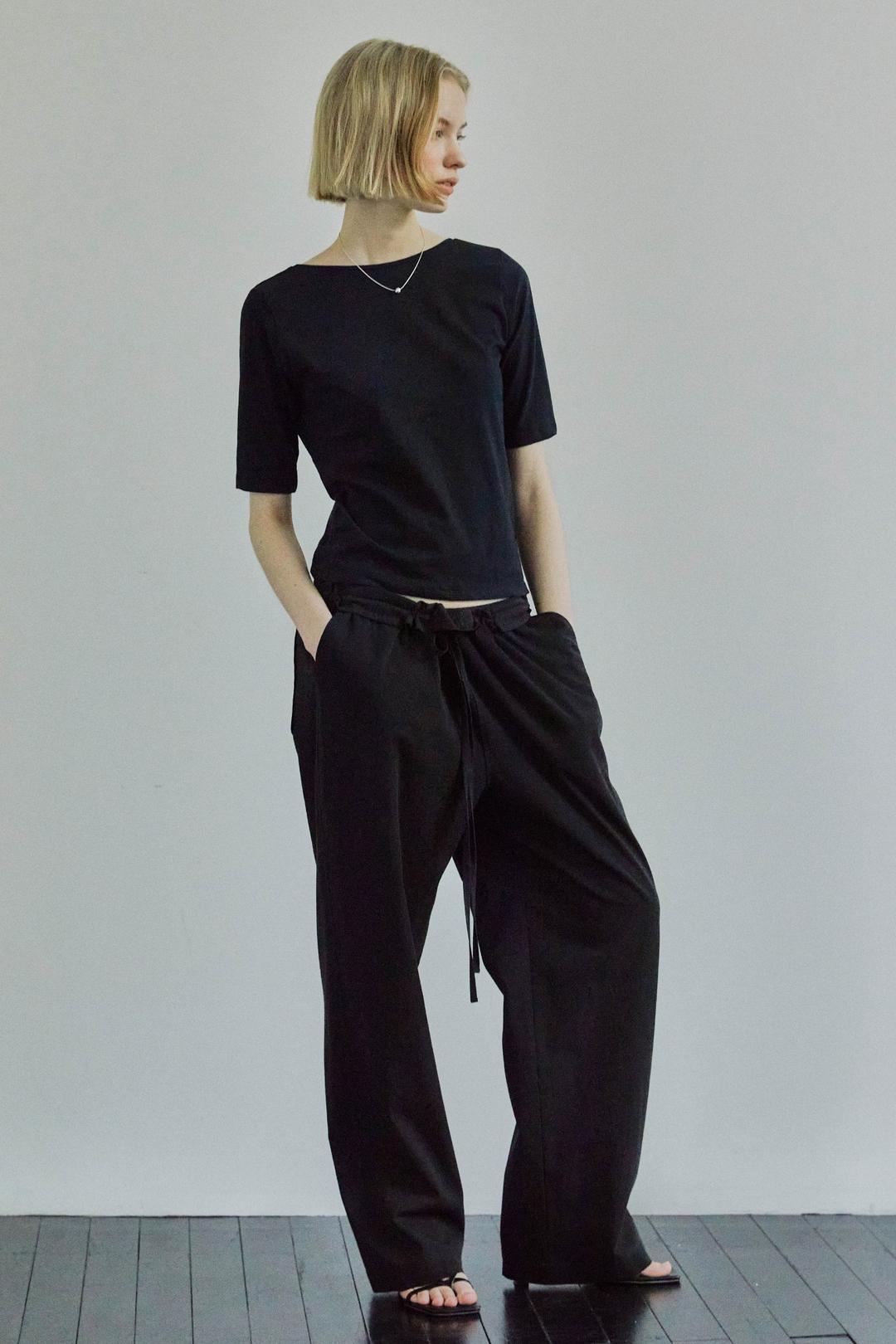 TWO WAY FOLDING PANTS / BLACK