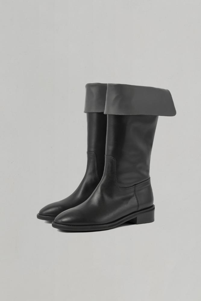Weather Folded Boots black/gray