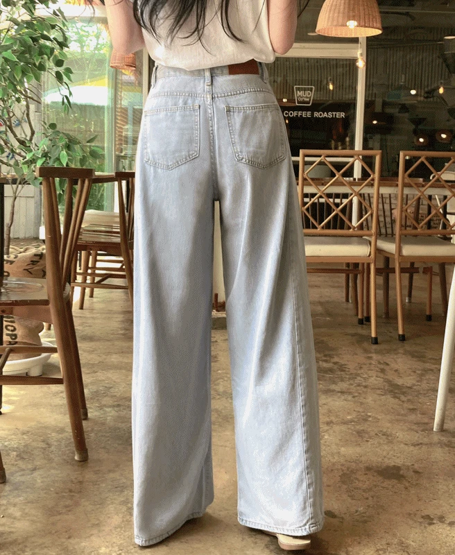 사선 와이드핏 에어 데님 (2기장 / 빅사이즈 / 4color)