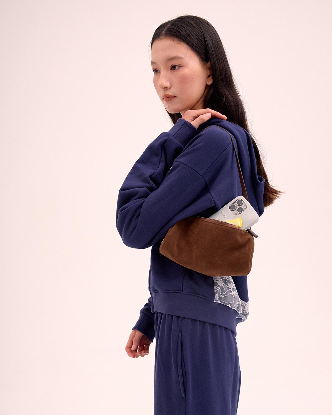 Tube bag Suede / Brown