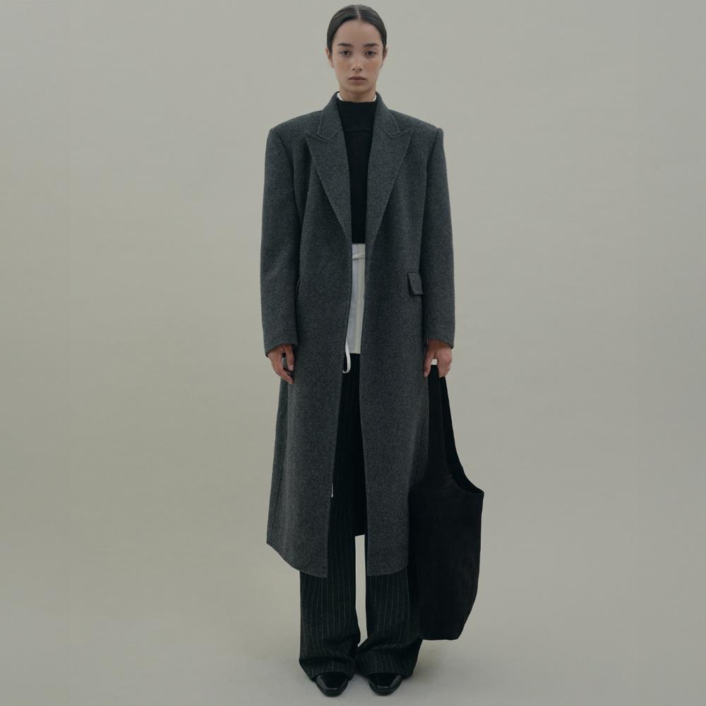 Wool Camel Over Coat (charcoal)