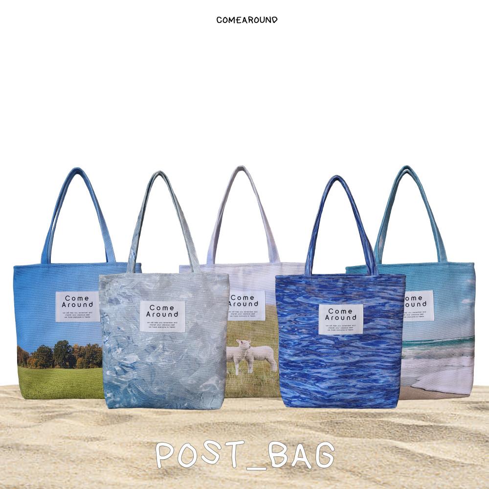 POST BAG 컴어라운드 핸드크래프트 에코백 미니백