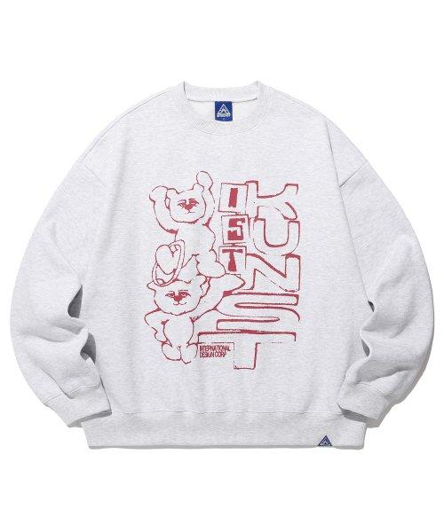 CIRCUS BEAR SWEATSHIRTS_LIGHT GREY(IK2DFMM454A)