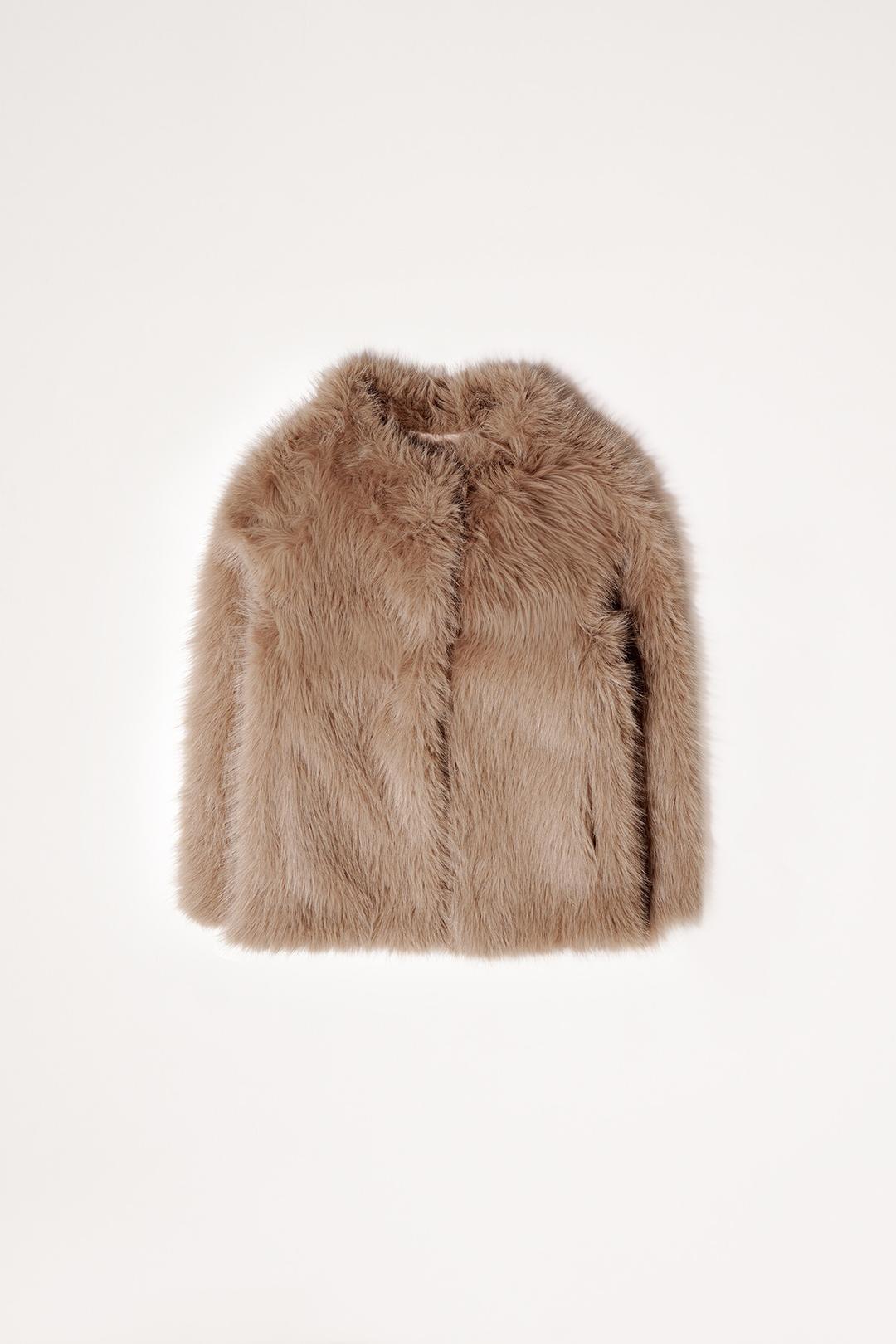 CAROL FUR JACKET BROWN