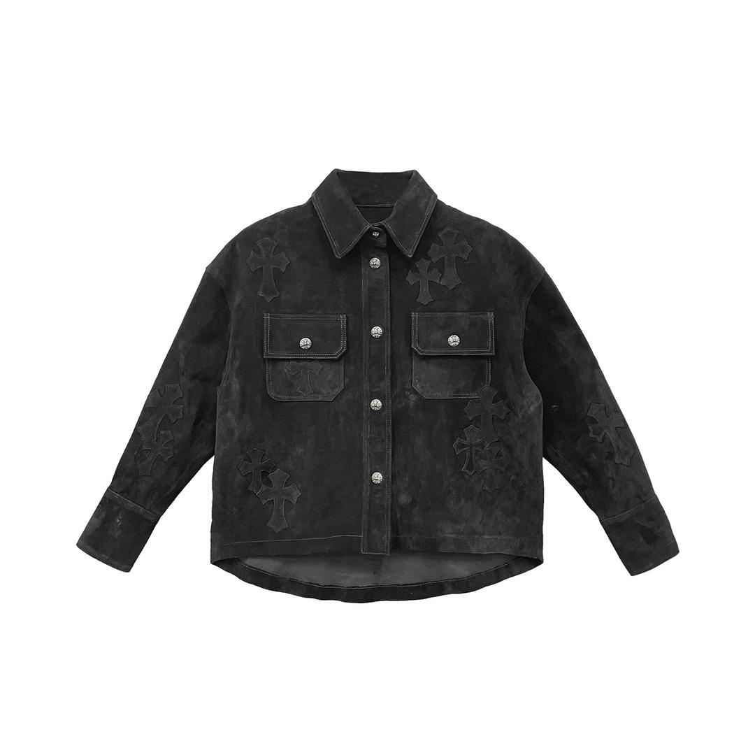 【美品】CHROME HEARTS WORK DOG サイズ= M（VJ) Chrome Hearts Work Dog Shirt Jacket with Silver Buttons